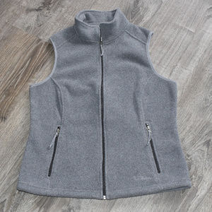 LL Bean Women's Fleece Vest Gray Size Small